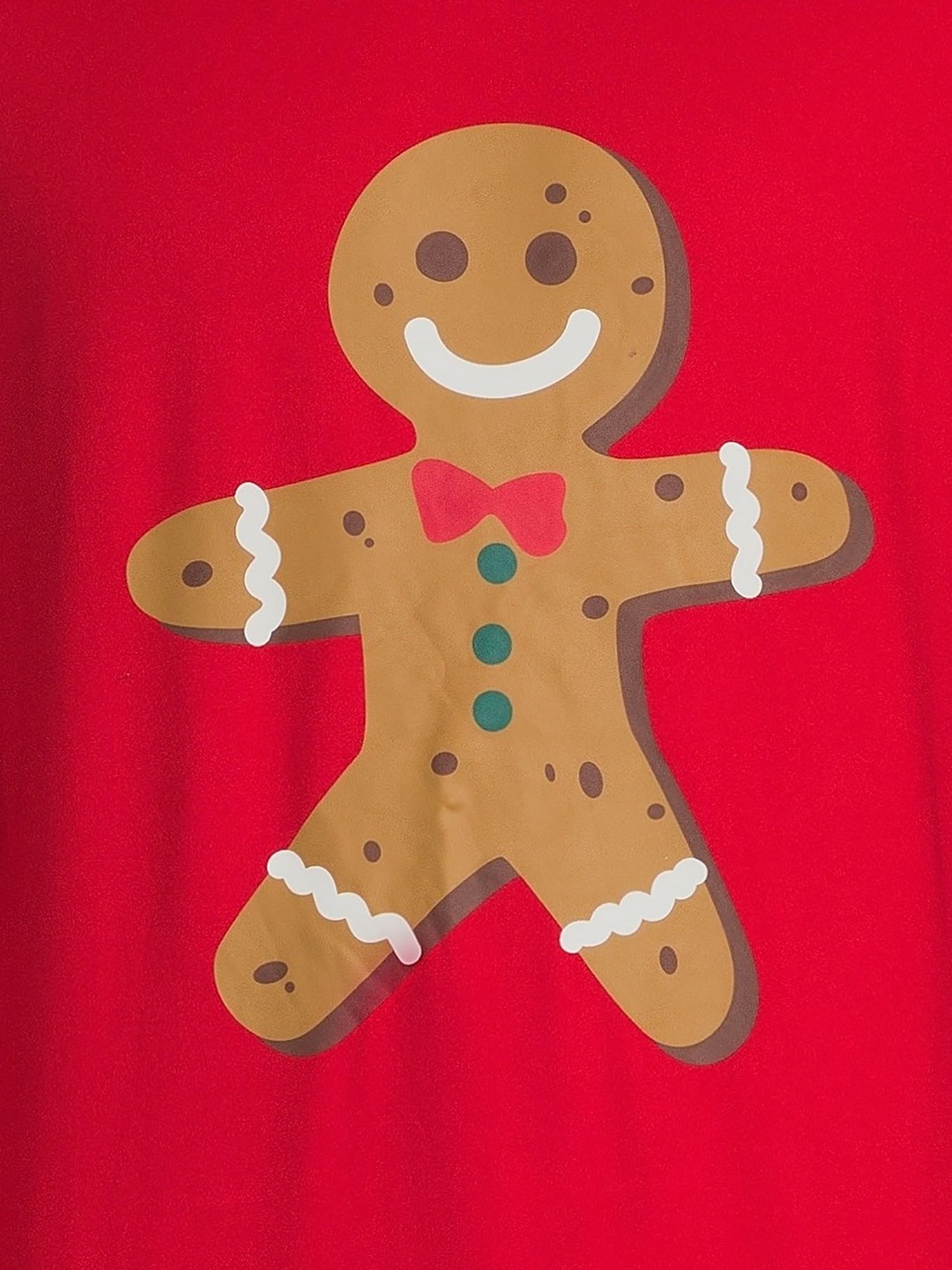Jolly Jammies Men's Gingerbread Holiday Matching Family Pajamas Set, 2-Piece, Sizes S-XXL
