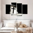 thumbnail image 2 of Elephant Stock Christian Wall Art - Horizontal Multi Panel Canvas - Living Room Wall Decor - Religion And Spirituality Multi Panel - Black And Gray Decor - 52" x 32", 2 of 8