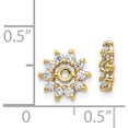 thumbnail image 3 of 14K Yellow Gold Aa Diamond Earring Jacket (9 X 9) Made In India ejm5322-040-ya, 3 of 6