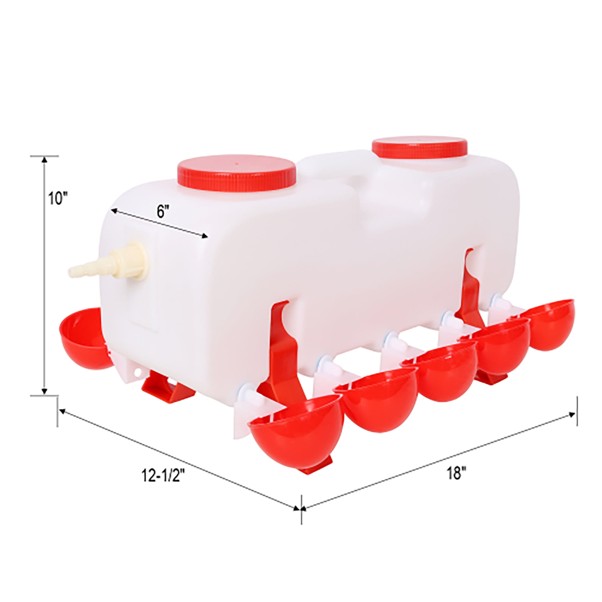 Automatic Chicken Waterer with 10 Drinking Cup, Chicken Water Feeder for Chickens Ducks and Geese Poultry