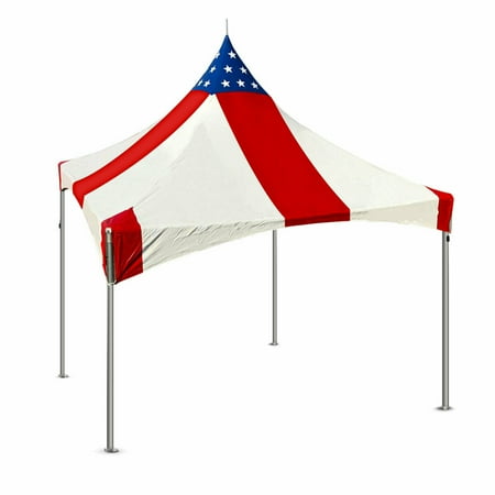 TentandTable High Peak Frame Outdoor Canopy Tent, Stars & Stripes, 10 ft x 10 ft