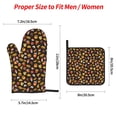 thumbnail image 2 of Daiia Burger Fries Pattern Oven Mitts and Pot Holders 4 pcs Set,High Heat Resistant 500 Degree Extra Thicken Long Kitchen Cotton Oven Glove, 2 of 6