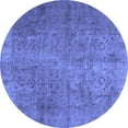 thumbnail image 1 of Ahgly Company Machine Washable Indoor Round Persian Blue Traditional Area Rugs, 5' Round, 1 of 4
