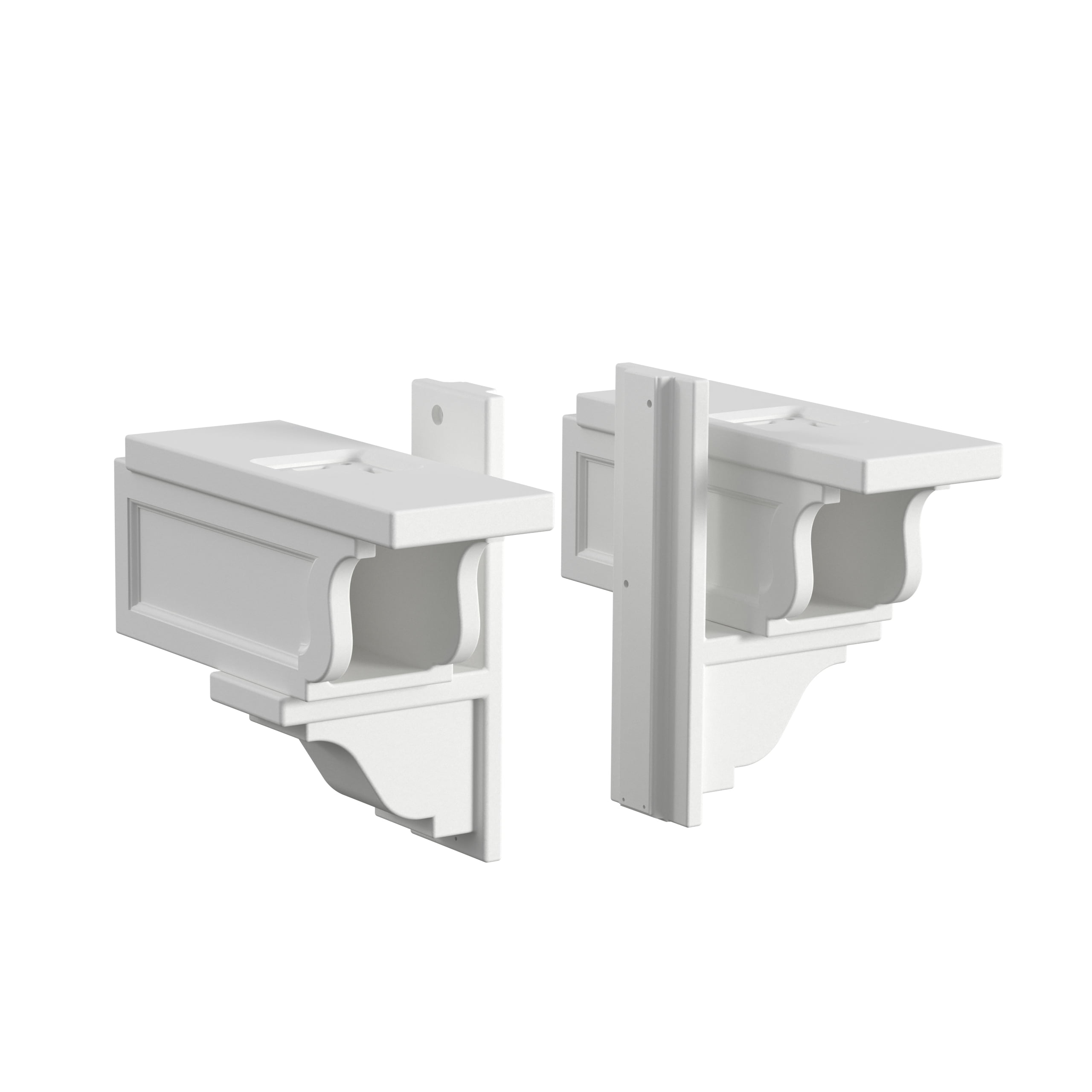 Mayne Rockport Double Mailbox Arm Mount White Plastic Mailbox Post