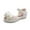 Beige, variant on Wangkekeji Adorable Girls Sandals For Outdoor Play Features Adjustable Strap Flat Sole And Bow Design For Ages 2 7 Ideal For Any Season Softball Slides Youth Girls