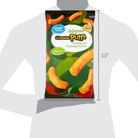 Great Value Jalapeño Cheese Puffs, 8 oz