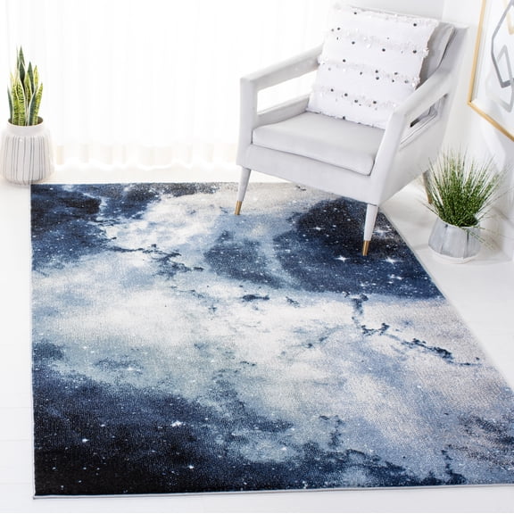 Safavieh Galaxy Kalden Geometric Area Rug, Blue/Ivory, 4' x 6'