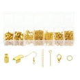 thumbnail image 1 of 390Pack Jewelry Making Supplies, 7 Type Jewelry Findings Accessories, Gold, 1 of 6