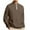 Brown, variant on Big and Tall Sweatshirt for Mens Basic Quarter Zipper Long Sleeve Loose Solid Color Shirts with Pocket