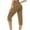 Coffee, variant on Women's Elastic Waist Pocketed Capris Outdoor Adventure Pants Lightweight Breathable Street Style Chic Casual Drawstring Dark Gray