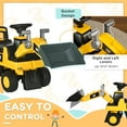 thumbnail image 4 of Aosom CAT Licensed Ride-on Excavator for Kids with Manual Shovel, Yellow, 4 of 9