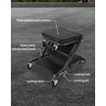 thumbnail image 5 of Danolapsi 2-in-1 Foldable Garage Creeper Shop Seat,36" z-Creeper Seat on Wheels, 330 LBS Capacity Automotive Mechanic Repair Under Car Rolling Creeper Seat with 6 Swivel Casters, 5 of 7