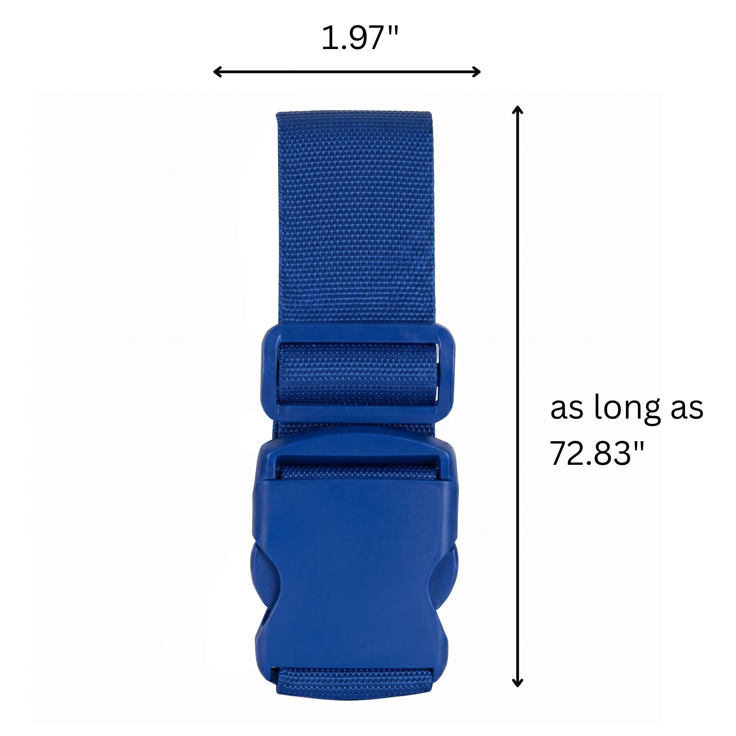 Protege Blue Luggage Strap With Secure Buckle, Fits Up To 72-Inch Suitcases