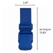 Protege Blue Luggage Strap With Secure Buckle, Fits Up To 72-Inch Suitcases