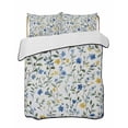 thumbnail image 2 of Quilts Twin XL Size, Blue Yellow Spring Floral Soft Comforter Bedding Set for Bed, Elegant Summer Botanical Green Lightweight Quilted Bedspread with Pillow Cover(2 Pieces) for All Season, 68x98 Inch, 2 of 6
