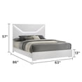 thumbnail image 4 of JERFIT 4-Piece Queen Bedroom Set with LED Headboard, Modern White Wood Bed Frame, Dresser, Mirror & Nightstand, 4 of 10