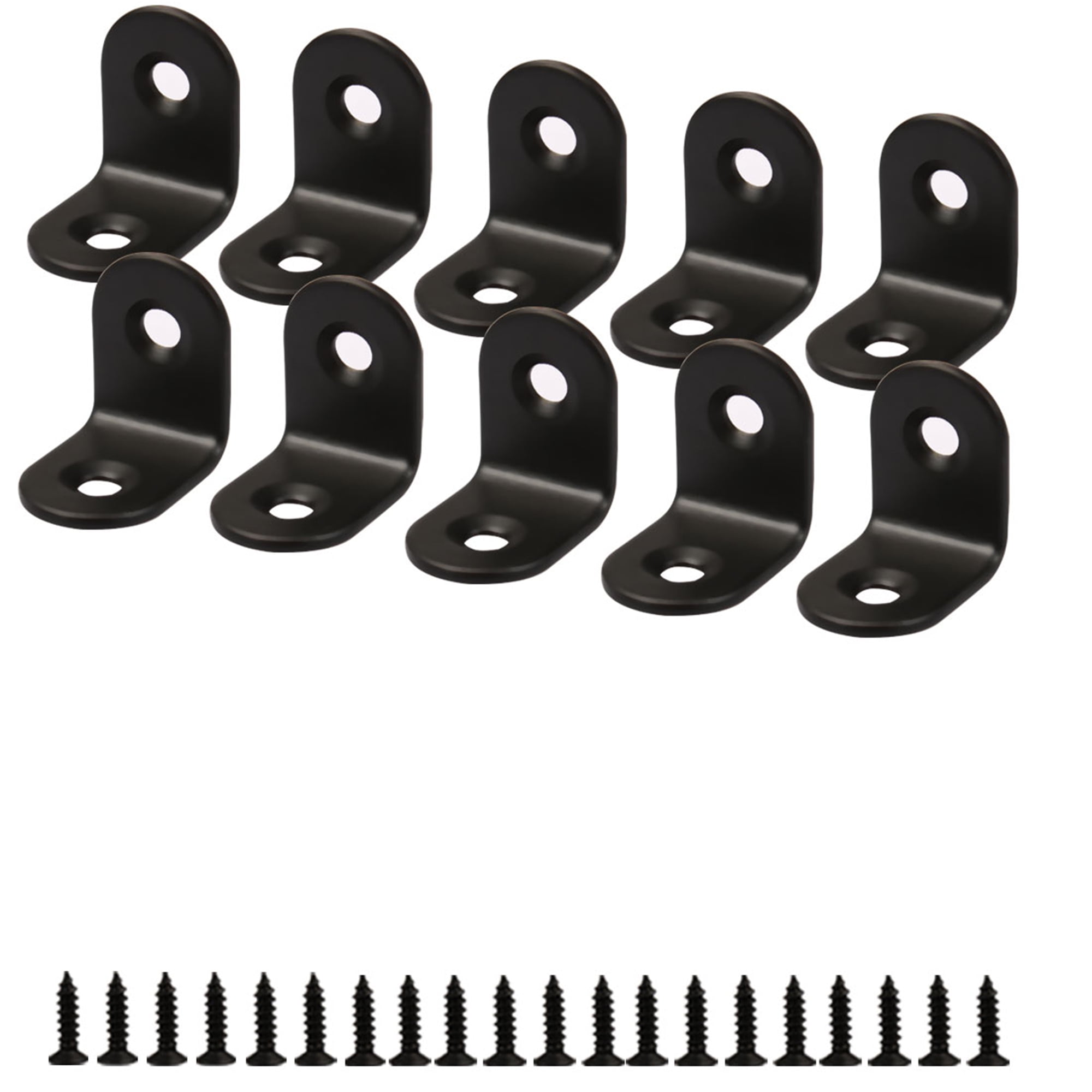 20 x 20mm Angle Bracket Stainless Steel Black L Shaped Angle Brackets