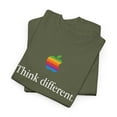 thumbnail image 3 of Vintage Think Different Apple Computer Mac Classic Tee T-Shirt Print - Military Green / S, 3 of 5