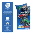 thumbnail image 6 of Todays Kids Monster Trucks Toddler Bedding Set for Boys - 4-Piece Toddler Bed Comforter Sets for Boys, Reversible Comforter & Pillowcase, Flat Sheet, Fitted Sheet, Breathable & Super Soft Microfiber, 6 of 9