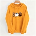 thumbnail image 5 of DIOAZUD Women's Halloween Sweatshirts Plus Size Ghost Print Pullover Hoodies Vintage Going Out Long Sleeve Shirt Tops Halloween Costumes, 5 of 6