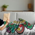 thumbnail image 3 of Oriental Soft Flannel Fleece Blanket, Vivid Colored Floral Arrangement in Abstract Fashion Flowers Petals Swirls Curves, Cozy Plush for Indoor and Outdoor Use, 50" x 70", Multicolor, by Ambesonne, 3 of 5