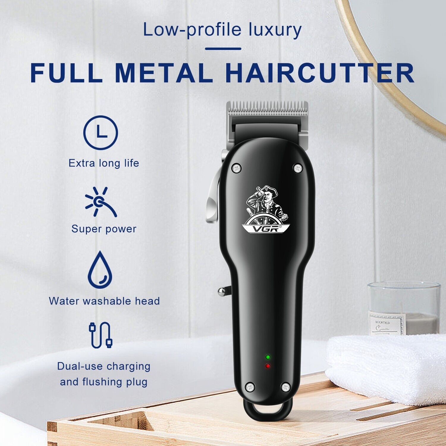 Tsuinz Professional Hair Clippers Beard Trimmer Cordless Barber Shaving
