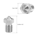 thumbnail image 2 of Cabezal de boquilla de impresora 3D de 0.8mm con rosca M6 para extrusor V5 V6 de 3mm, acero inoxidable 4pcs, 2 of 3