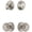 Satin Nickel, variant on Grandeur 834274 Georgetown Solid Brass Single Cylinder Keyed Entry Knobset And Deadbolt
