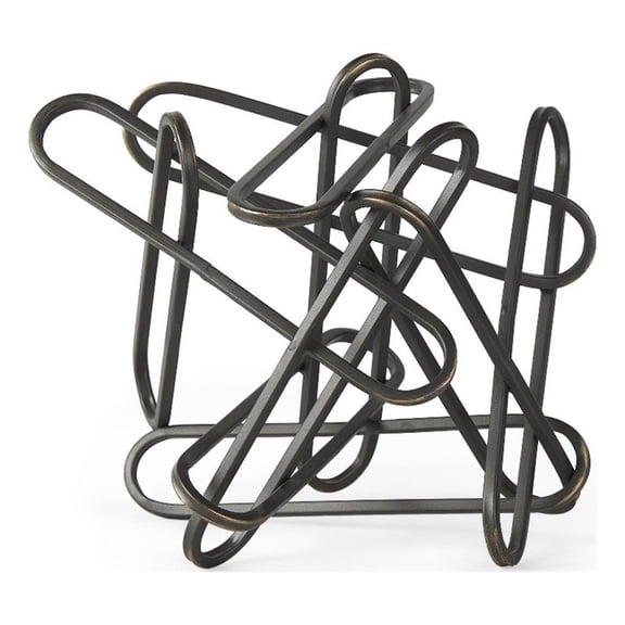 Mercana Henderson 12.2L X 9.1W X 9.1H Black Metal Paperclip Decorative Object