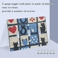 thumbnail image 3 of Yayeee Toggle Light Switch Wall Plate 3-Gang 6.37"x4.48" Decorative Outlet Cover, Black Cats and Hearts, 3 of 7