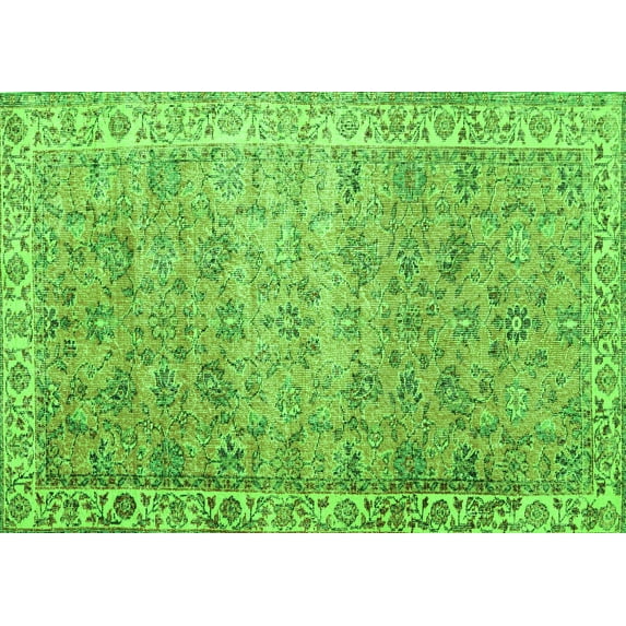 Ahgly Company Indoor Rectangle Persian Green Traditional Area Rugs, 2' x 4'