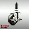 thumbnail image 2 of 3.5 Inch 316SS Soft Rubber Wheel Swivel 1 Inch Expanding Stem Caster Brake, 2 of 2