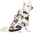 thumbnail image 2 of Fotbe Hip Hop Dog Sudadera con Estampado para Perros Pequeños – Suéter con Capucha para Mascotas, Tela Suave de Forro Polar con Bolsillo-XX-Large, 2 of 7