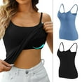 thumbnail image 4 of Yokua Women Base Layer Tanks Top with Integrated Bra Spaghetti Strap Camisole, 4 of 16