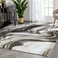 thumbnail image 3 of Well Woven Werrick Grey & Gold Striated Marble Pattern Area Rug 3'11" x 5'3", 3 of 7