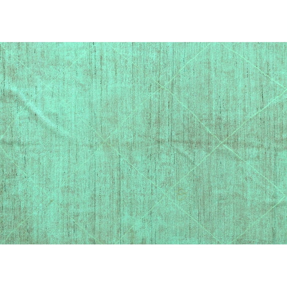 Ahgly Company Indoor Rectangle Abstract Turquoise Blue Modern Area Rugs, 5' x 8'
