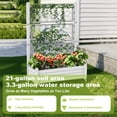 thumbnail image 5 of Joxxoaa Raised Garden Bed with Trellis, Large Outdoor Planter Trellis Box with Drainage Holes and Wheels for Climbing Plants.(White）, 5 of 7