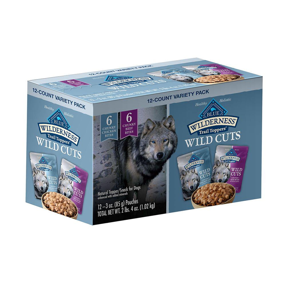 Blue Buffalo Wilderness Wild Cuts Wet Dog Food Toppers Chicken Beef 3 oz. 12 Count Walmart