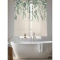thumbnail image 5 of Green Leaves Sheer Curtains 72 Inch Length 2 Panels Set, Vintage Watercolor Farmhouse Vines Plants Voile Window Treatment Rod Pocket Curtains Sheers Drapes for Bedroom/Living Room/Kitchen 52"x72"x2, 5 of 7