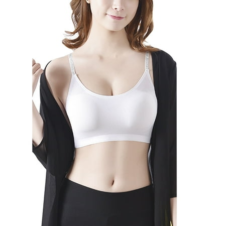 

Women Girls Seamless Ice Silk Yoga Bra for Cross Bandage Backless Bralette Glitt