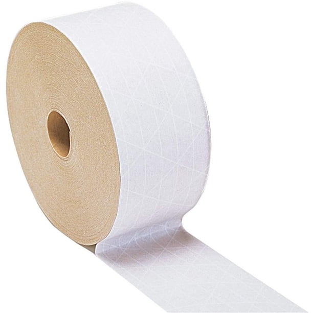Pack of 10 White Reinforced Water Activated Tapes 3" x 450'Gummed Tape