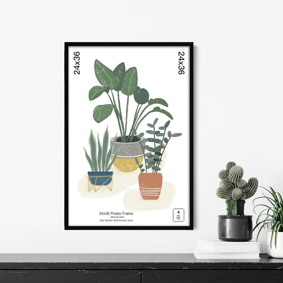 24x36cm Black Flat Wall Photo Frame Display