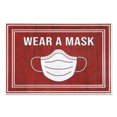 thumbnail image 1 of Apache Mills-BLT0 Awareness Mat Wear A Mask Red/White 24x36, 1 of 1