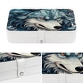 thumbnail image 4 of Wolf Portable PU Leather Jewelry Organizer with Necklace Holder, Jewelry Stand, and Earring Holder - Removable Compartment Included, 4 of 6