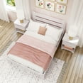thumbnail image 5 of Max & Lily Full Size Bed Frame, Farmhouse Solid Wood Platform Bed with Slatted Headboard, 5 of 9