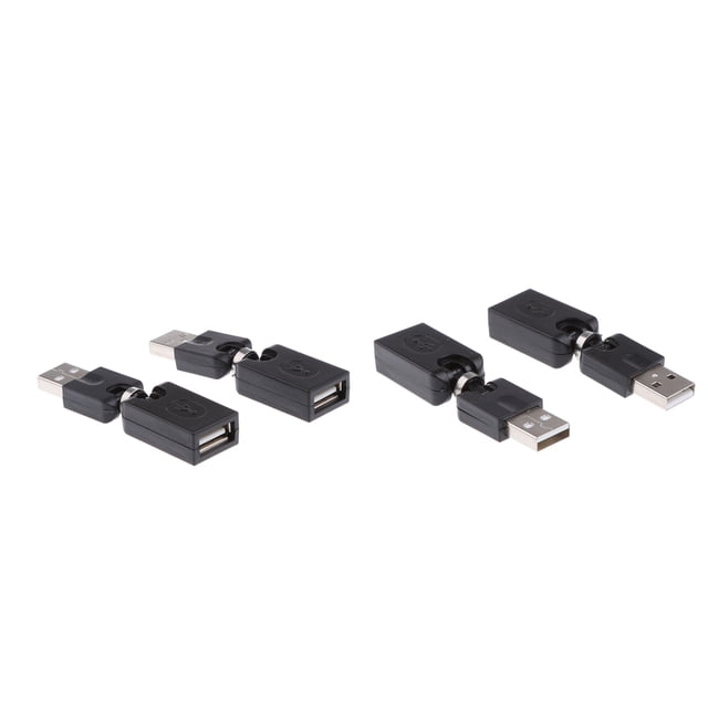 Adaptador USB Giratorio de Enchufe USB de 4 Piezas a Enchufe USB para de Enrutador Yotijar Adaptador USB macho a hembra