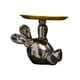 thumbnail image 2 of Linda estatua decorativa animal de poliresina decoración de mesa galvanoplastia para vivir Bandeja Conejo Zulema sostenedor del estante, 2 of 8