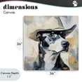 thumbnail image 4 of Stupell Industries Farmhouse Deputy Dog Cowboy Hat Canvas Art, 36 x 36, by Tina LeCour, 4 of 8