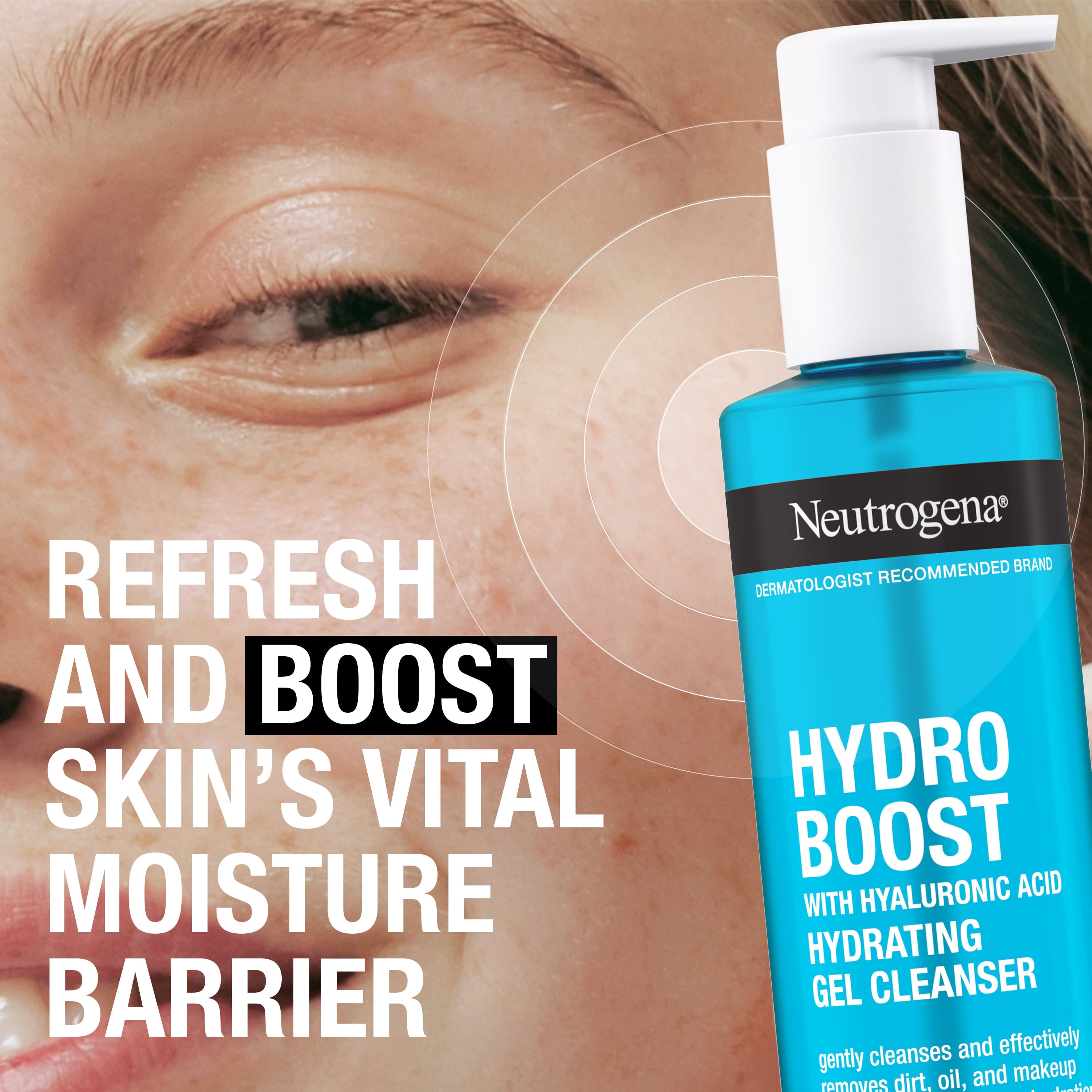 Neutrogena Hydro Boost Trifecta: Water Gel Facial Moisturizer, Gel Cleanser, & Makeup Remover Wipes, Set