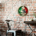 thumbnail image 5 of 1pc Italian Coffee Art Deco Metal Sign, 8x8 Inch Round Aluminum Wall Plaque, Vintage-Inspired Festive Decor for Indoor, Outdoor, Farm, Restaurant, Garden, Bar, Café, Gym, 5 of 7